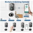 thumbnail image 2 of Fingerprint Door Lock with APP Control/Fingerprint/Password/Key, Smart Deadbolt Lock with Automatic, 2 of 5