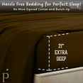 thumbnail image 4 of Pratyux 21-INCH EXTRA DEEP POCKETS Split Head Queen Sheet Set - 1000-Thread Count 100% Egyptian Cotton - 4-PC Set - 39" Split, Chocolate Solid, 4 of 7
