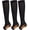 Black, variant on 3Pairs Open Toe Toeless Compression Stockings(15-20mmHg) for Men Women Support Stocking