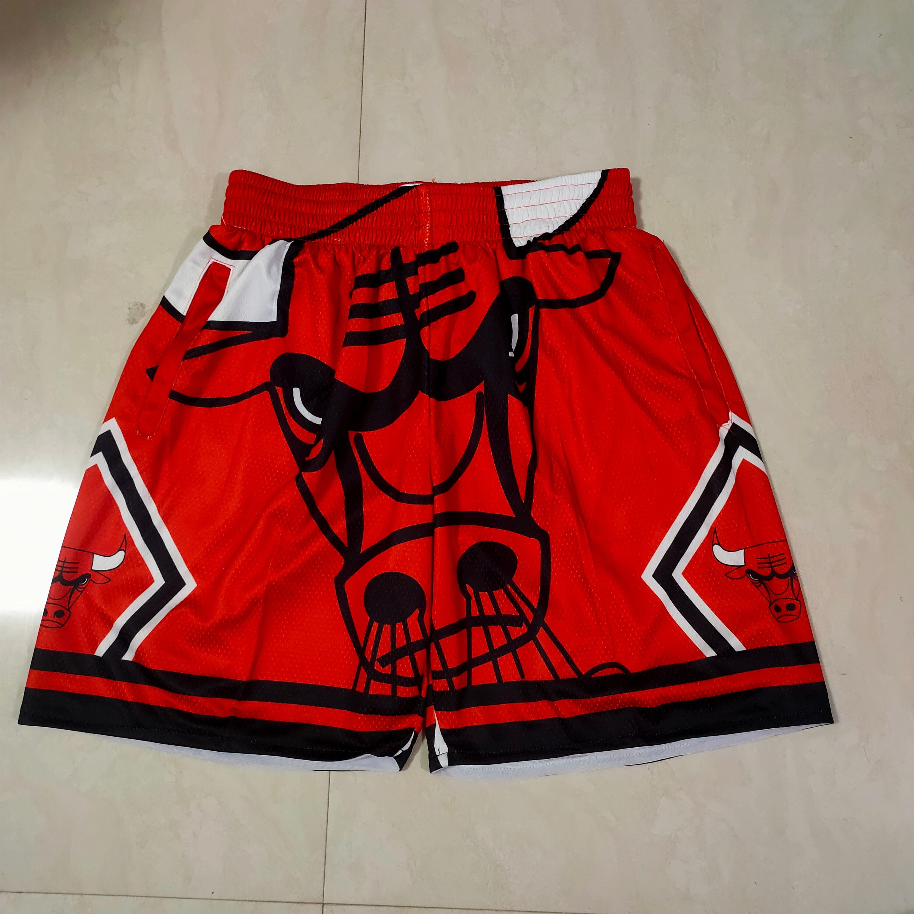 NBAChicago''Bulls''men Throwback Basketball Shorts pocket Basketball Jerseys 23 Michael Jor dan