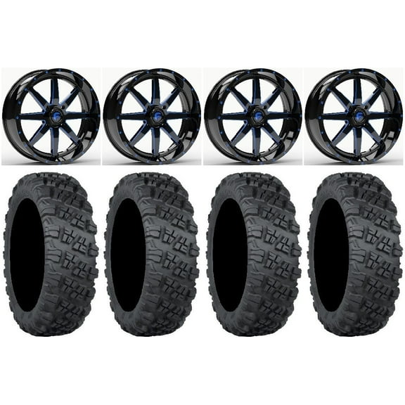Fuel Maverick Blue 20" Wheels 33" Versa Cross V3 Tires Polaris RZR XP 1000 / PRO XP / Ranger XP 900/1000