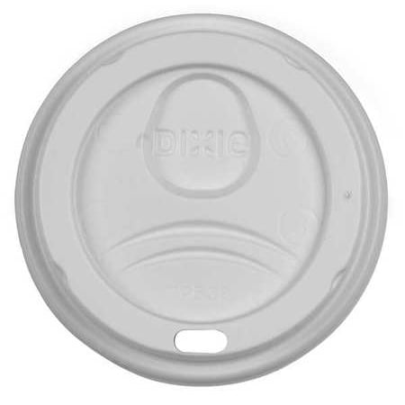 Lid for 8 oz. Hot Cup, Dome, Sip Through, White, Pk1000 DIXIE