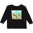 thumbnail image 3 of Inktastic Farm Animals with Cow, Chick and Pig Boys or Girls Long Sleeve Toddler T-Shirt, 3 of 5