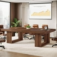 thumbnail image 3 of 8FT Large Conference Table for 10 People, Business Style Seminar Tables with 2 Cable Grommets, 3 of 7