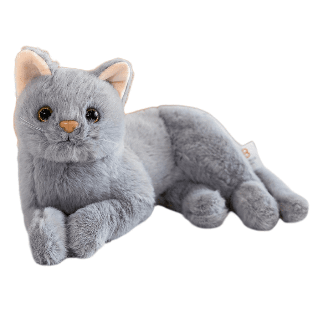 12 Inch imitation pure grey cat plush toy a lifelike cat doll a kitten farm animal stuffed toy a black eye birthday gift for children Walmart