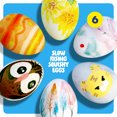 thumbnail image 3 of Squishy Egg Painting Kit, 6 Count, Slow Rising, Easter Basket Stuffers Arts & Crafts Activity for Kids, 3 of 8
