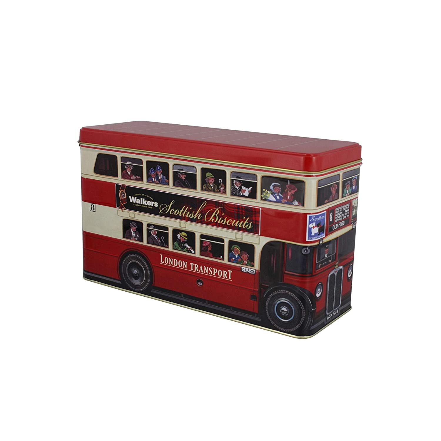 Walkers Shortbread London Bus Assorted Scottish Cookie Gift Tin, 15.8
