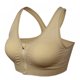 thumbnail image 3 of Sujetador deportivo con cierre frontal fruncido y cremallera para mujer, sujetador de entrenamiento de malla de alto impacto con espalda nadadora y almohadillas extraíbles, 3 of 6