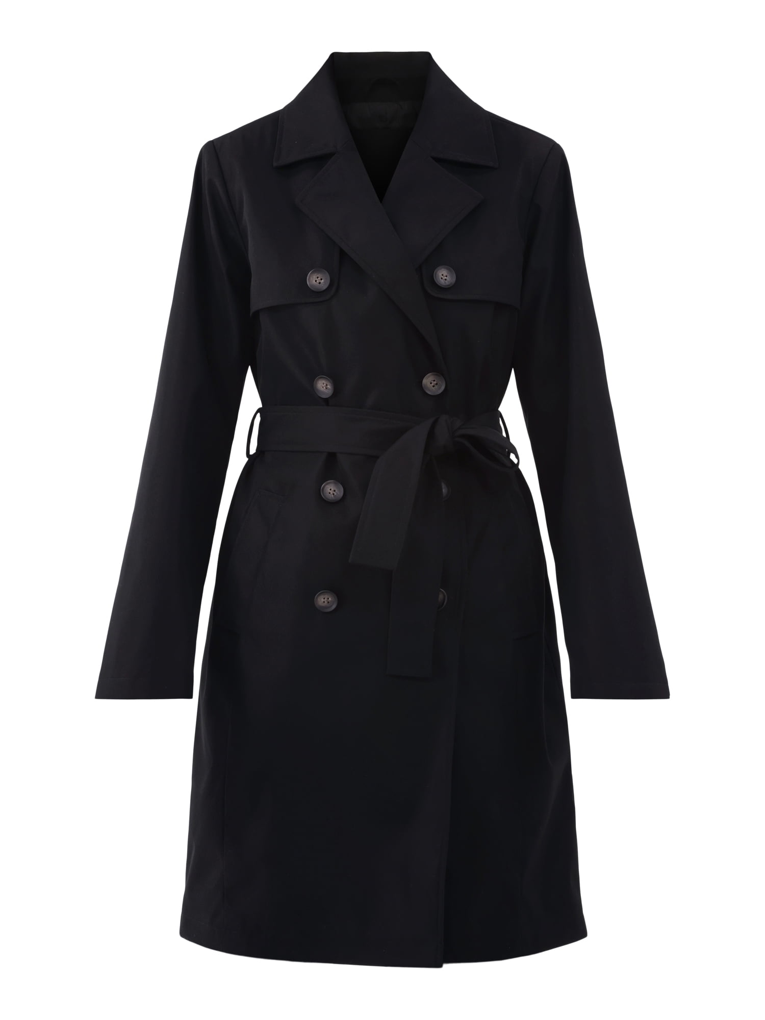Time and Tru Double Breasted Trench Coat, Women's and Women’s Plus