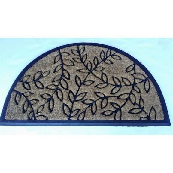 JMJ LE L239 Leaf Pattern Coir Door Mat