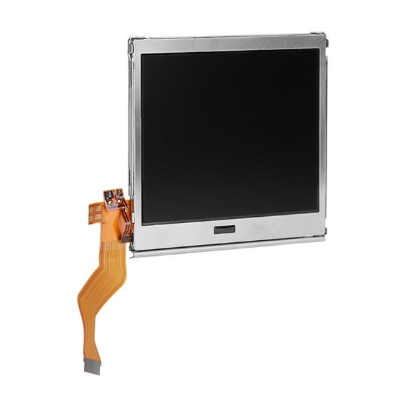 AMONSEE Upper Bottom LCD Screen Display Replacement for NDSL Portable Gaming Console Black Silver