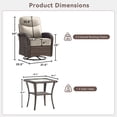 thumbnail image 2 of Gymojoy Luxury 3 Pieces Patio Furniture Set Wicker Outdoor High Back Swivel Rocker Glider Chairs Set of 2 with Side Table and 6 Inch Cushions, 2 of 10