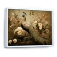 thumbnail image 2 of Designart "Adornment Of Classic Vintage Peacock Flowers" Animals Peacock Floater Framed Canvas Art Print, 2 of 5