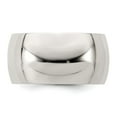 thumbnail image 2 of Auriga Fine Jewelry 925 Sterling Silver 10 mm Half Round Band for Women Size 8, 2 of 6