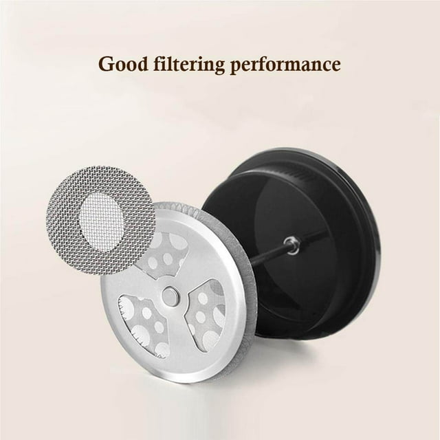 facefd Stainless Steel French Press Coffee Pot Heat Resistant Borosilicate Glass Tea Maker Machine with Strainer
