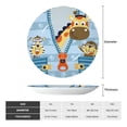thumbnail image 2 of Yiaed Giraffe Come Out From Zipper Print Bone China Decorative Plate Ceramic Dinner Plates Art Crafts with Display Stand-10in, 2 of 6