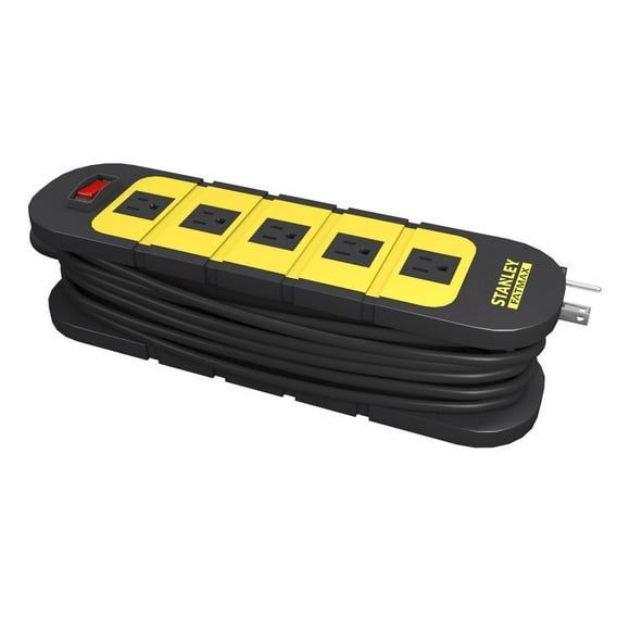 Barre d'alimentation à cordon enroulable FatMax Wrap & Go de Stanley à 5 prises