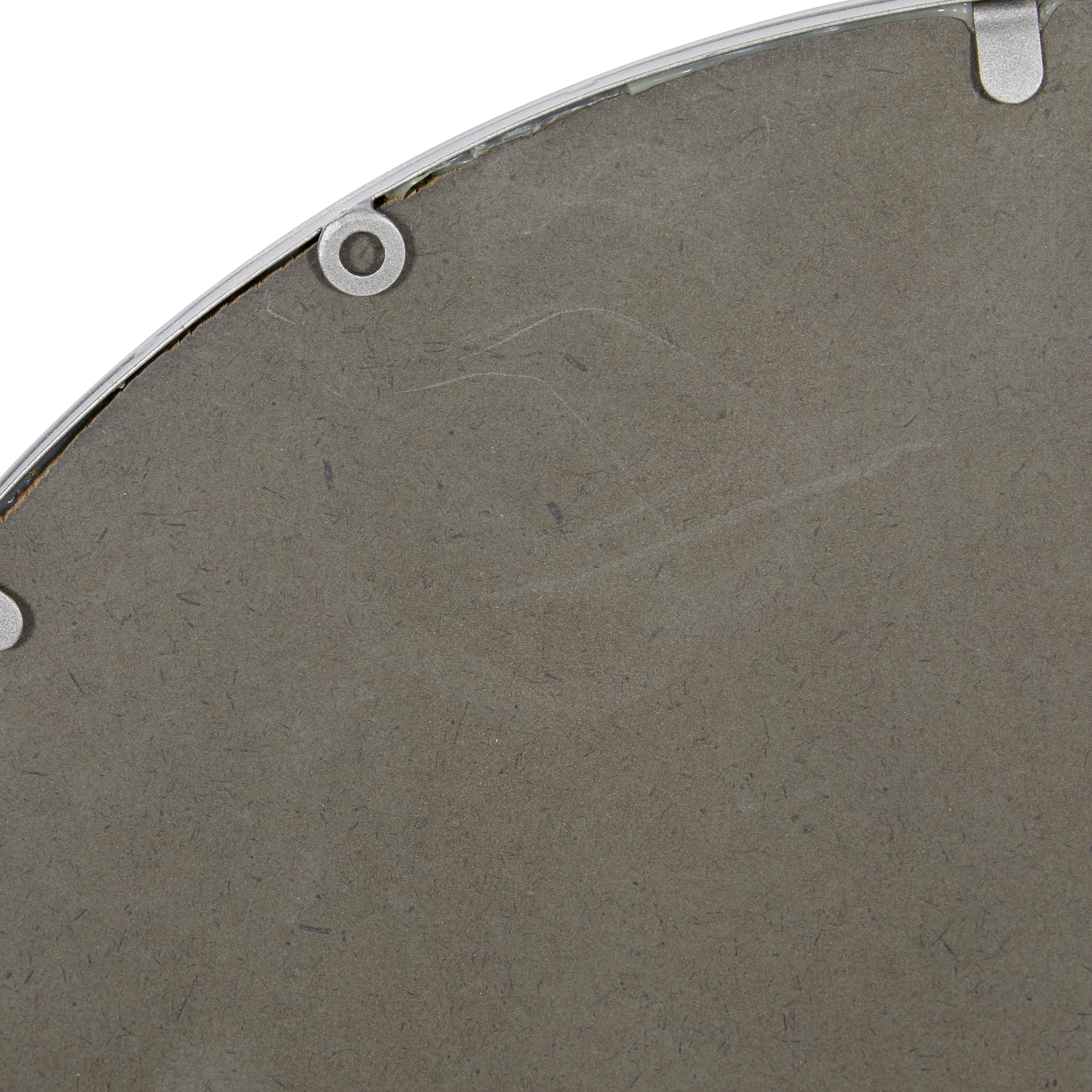 DecMode 26" x 24" Silver 5 Hooks Wall Mirror