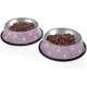 thumbnail image 4 of Small Dog Bowls Pink, Handmade Bling Rhinestones Stainless Steel Pet Bowls Double Food Water Feeder for Puppy Cats Dogs Cats (400ml-Pink), 4 of 4