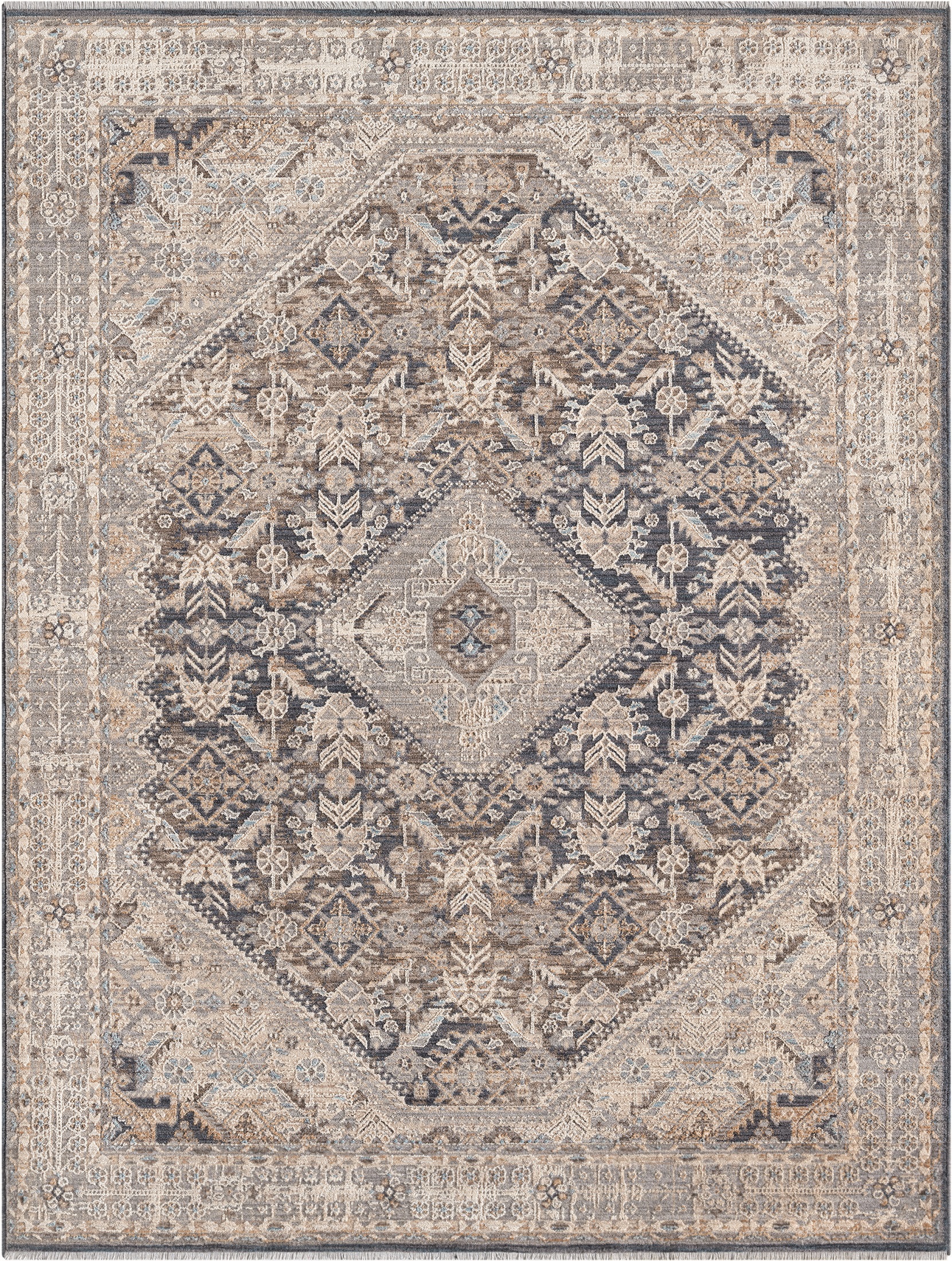 United Weavers Utopia Eugene Oriental Border Area Rug, Brown, 5'3" x 7'2"