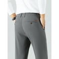 thumbnail image 2 of Men's 4-Way Stretch Dress Pants - Mid-Rise Straight Cut with Elastic Waist (Business Casual), 2 of 10