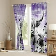 thumbnail image 3 of Highland Cow Curtains 30%-50% Blackout,Purple Western Farm Curtains & Drapes for Living Room,Longhorn Cattle Window Curtain Daisy Flower Curtains Cowboys Gifts for Women Men, 3 of 6