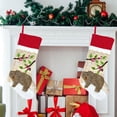 thumbnail image 2 of Mikhai Clearance Christmas Stockings,19.7Inch Stockings with Animal Pattern Ornaments Xmas Hanging Candy Gift Stocking Bag for Family Holiday Christmas Home Party Decoration (Bear), 2 of 7