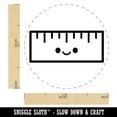 thumbnail image 2 of Kawaii Ruler Teacher School Self-Inking Rubber Stamp Ink Stamper - Orange Ink - Medium 1 Inch, 2 of 7