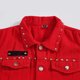 thumbnail image 5 of Chaleco vaquero de moda para hombre, de primavera/verano/otoño, estilo coreano, ajustado, rojo, con remaches, moderno y elegante, 5 of 5