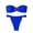 Blue, variant on Womens Bikini Sets Women's Stylish Two Piece Swimwear Tankini Top and High Waisted Bottom for Summer Beach Solid Color Boat Neck Sleeveless Black L