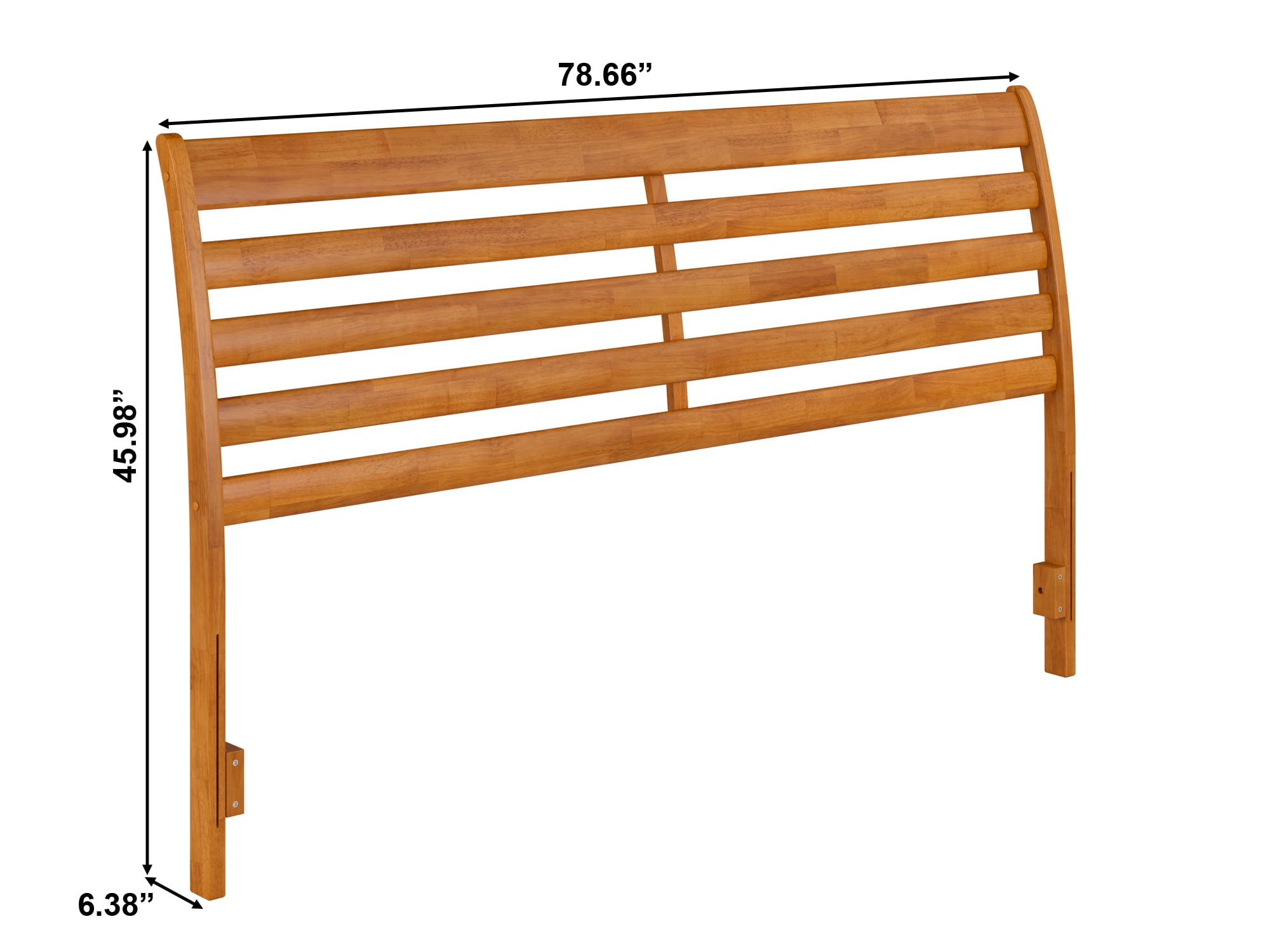 AFI Savannah King Solid Wood Headboard with Attachable Charger, Light Toffee