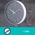 thumbnail image 3 of Reloj de pared Jomparis de 30 cm, silencioso, funciona con pilas, 3 of 6