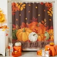 thumbnail image 4 of Thanksgiving Orange Pumpkin Shower Curtains for Bathroom, Happy Fall Y'all Leaves Brown Waterproof Fabric Shower Curtain for Bathroom Bathtub Decoration, Machine Washable, 72"x72", 4 of 9