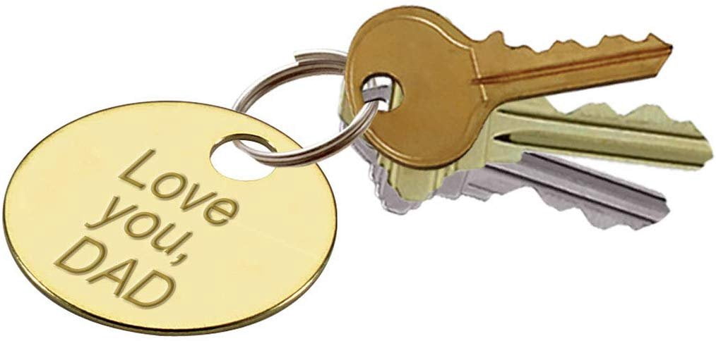 Lucky Line Solid Brass Tag - One Hole and 1-1/4 Inch Diameter, 100 Per Box 26012