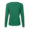 thumbnail image 4 of Baberdicy on Sale Women's Round Neck Cardigan Knitted Long Sleeved Large Yards Loose Solid Color Short Sweater Jacket Cardigan Green L, 4 of 9