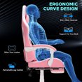 thumbnail image 5 of Hoffrree Gaming Chair with Wide Seat Big and Tall Office Chair with Footrest and Massage High Back Gamer Chair with Linkage Armrest Headrest and Lumbar Support Swivel Seat Height Adjustable for Adults, 5 of 7