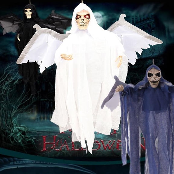 Japceit Halloween Flying Ghost Electric Luminous Sound Control Decoration, indoor halloween decor