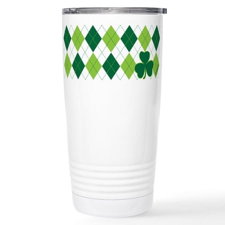 CafePress - Clover Argyle Stainless Steel Travel Mug - Insulated Stainless Steel Travel Tumbler 20 oz.