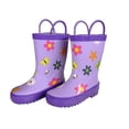 thumbnail image 1 of Foxfire FOX-600-70-2 Childrens Lavender Flower Rain Boot - Size 2, 1 of 1