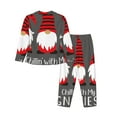 thumbnail image 2 of Junzan Chillin With My Gonme Print Womens Pajama Sets,Long Sleeve Button Down For Women Pjs 2 Piece, 2 of 9