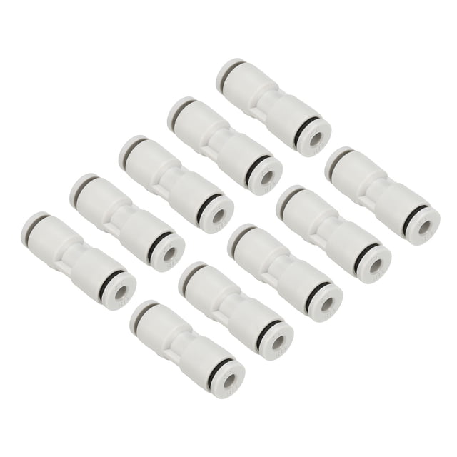 Unique Bargains Raccords à Pousser, Lot de 12 Tubes Droits, Blanc, 1/8 Pouce Od