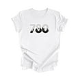 thumbnail image 1 of 780 Edmonton Alberta Canada Area Code City Skyline Gift - Unisex T-Shirt - Inspired X, 1 of 1