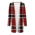 thumbnail image 5 of lcziwo 2024 Cardigan pour Femmes Cardigan à devant Ouvert Chandails pour Femmes Cardigans pour Femmes avec Poches Décontracté Léger Imprimé Cardigan de Mode Chandails Cardigan Mince Manteau Léger Rouge m, 5 of 5