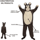 thumbnail image 3 of Disfraz de Primavera Oso Osito Café Mameluco Unisex Infantil Talla 8 a 10 años, 3 of 7