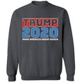 thumbnail image 2 of OXI Crewneck Sweatshirt - Trump 2020,Basic Casual Sweatshirts for Men's and Women Fleece Sweatshirt Long Sleeve- Charcoal X-Large, 2 of 2