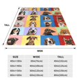 thumbnail image 3 of Rateoe funny dogs Print Fuzzy Fleece Throw Blanket Extra Large,Super Soft,Fluffy and Warm Blankets for Couch,Bed,All Season Use-40"x30", 3 of 7