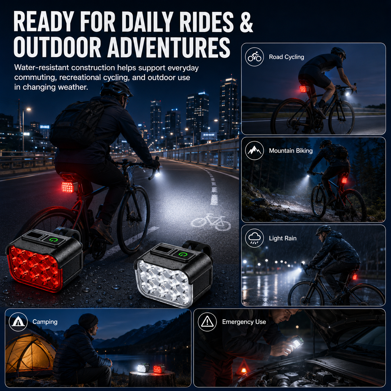 NIUTA Bike Light Set Front and Rear USB-C photo 7
