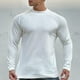 thumbnail image 1 of pstuiky camisa de manga larga para hombre, Blusas casuales de manga larga con cuello redondo y color liso para hombre top de hombre xxxl, 1 of 5