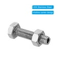 thumbnail image 4 of Uxcell M6x25mm Hollow External Hexagon Screw Cylindrical Lamp Threading Screws Through Hole Bolt with Nut 3 Set, 4 of 6