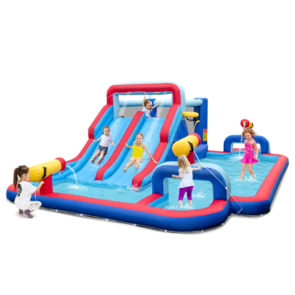 Aimee Lii Inflatable Water Slide Park for Kids Backyard Outdoor Fun (without Blower), Water Slides Inflatables for Kids, Toddlers Boys Girls Backyard Party Gifts